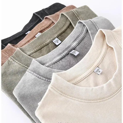 Vintage Washed Oversized T-Shirts – 4-Pack