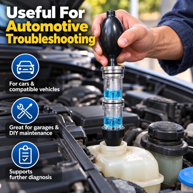 🚗🧪 Combustion Leak Tester — Quickly Detect Exhaust Gas Leaks in Your Cooling System!
