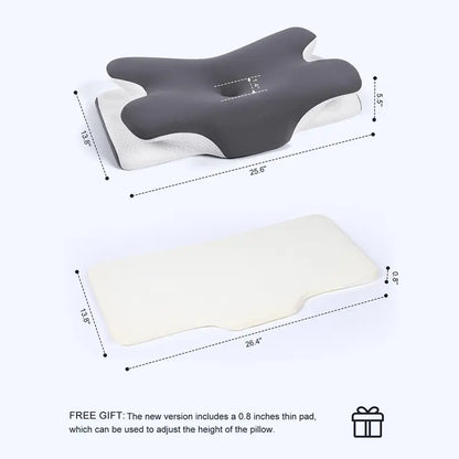 ❄️💤Cooling Memory Neck Pillow, Adjustable Ergonomic Memory Foam Neck Pillows, Cervical Support