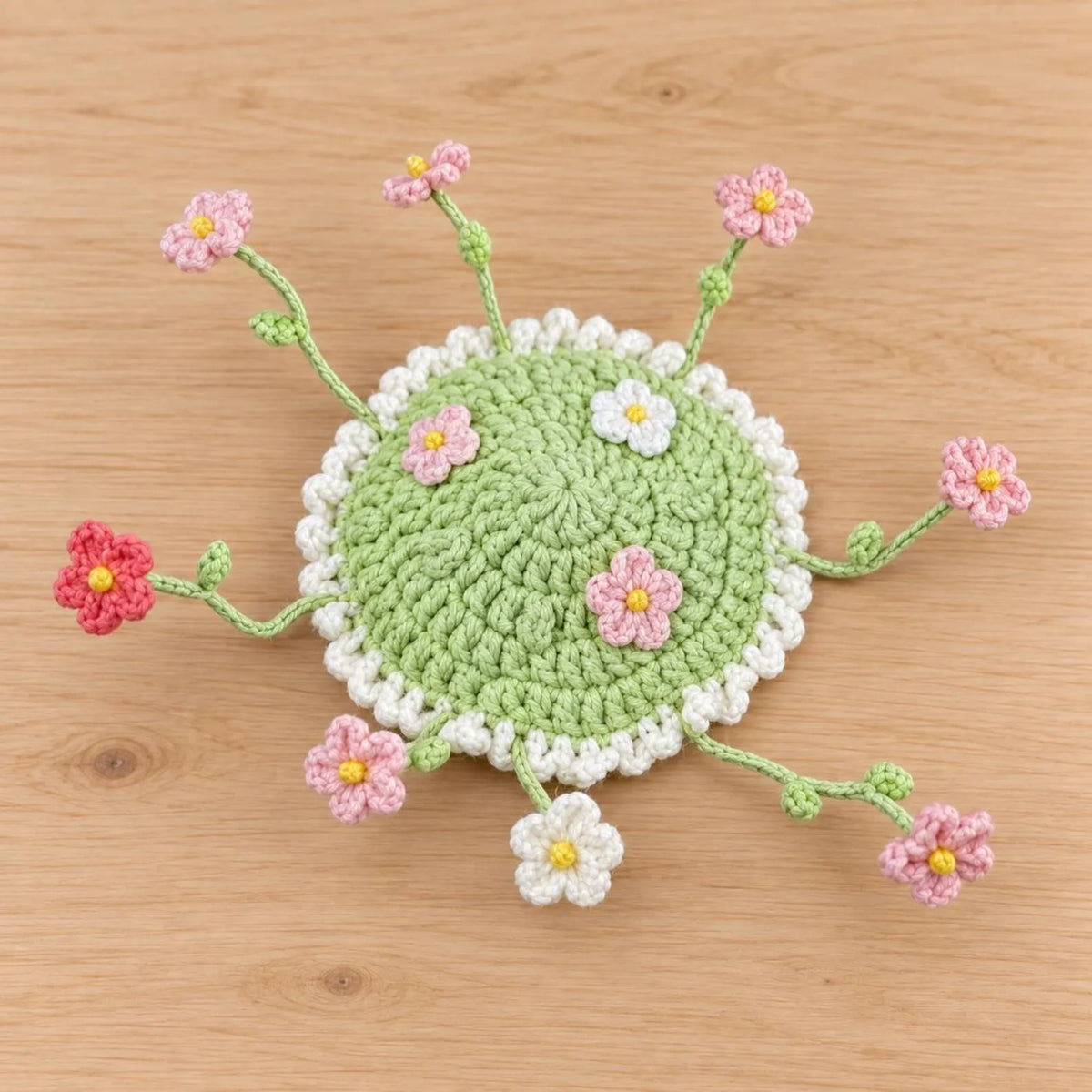 🧶 Handmade Floral Coaster