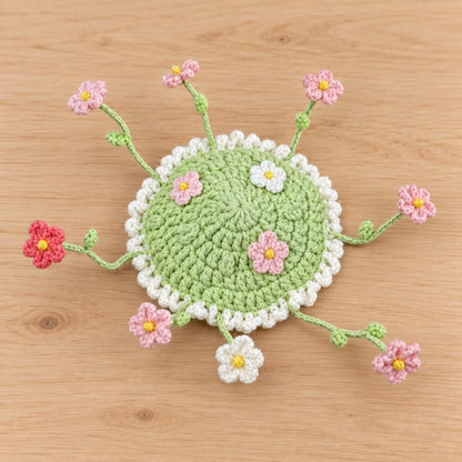 🧶 Handmade Floral Coaster