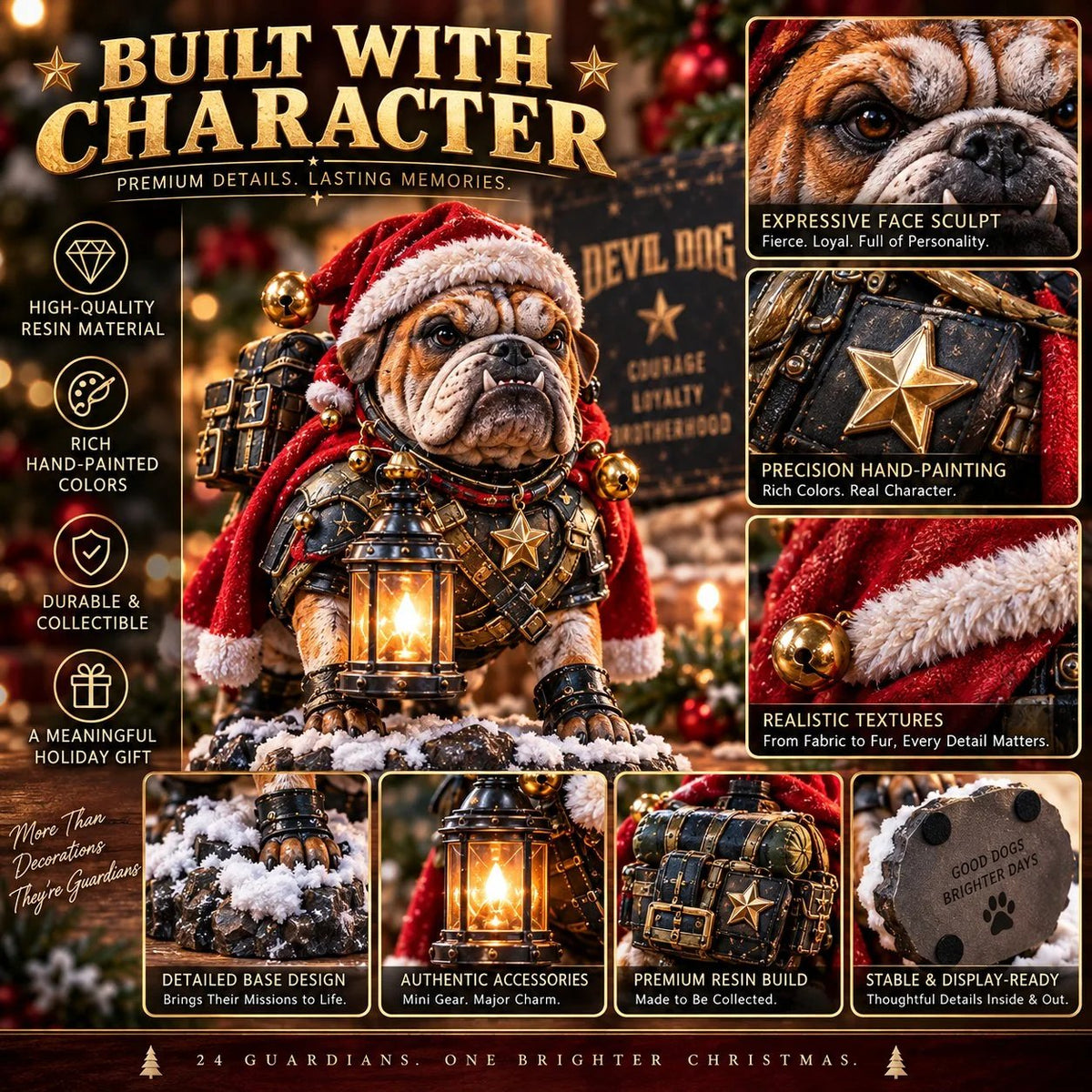 🐾🔥 Devil Dog 24-Day Christmas Countdown Advent Calendar