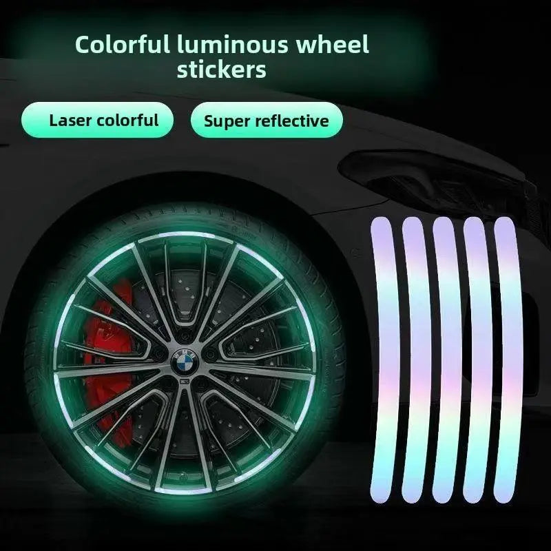 Car reflective stickers, glow-in-the-dark stickers for nighttime riding, reflective strips