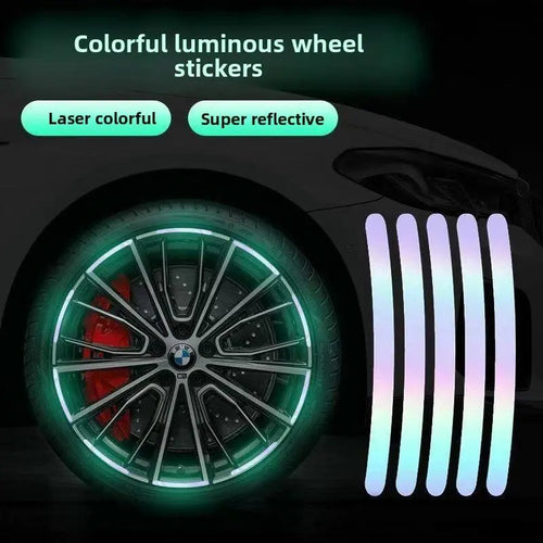 Car reflective stickers, glow-in-the-dark stickers for nighttime riding, reflective strips