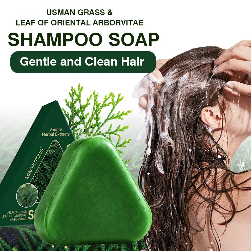 Anti Hair Loss Shampoo Soap with DHT Inhibitors of Polygonum Multiflorum Ginseng & Tea Tree Oil