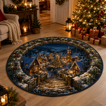 🎄🔥 Christmas 3D Illusion Rug – Magical Holiday Portal Floor Decor