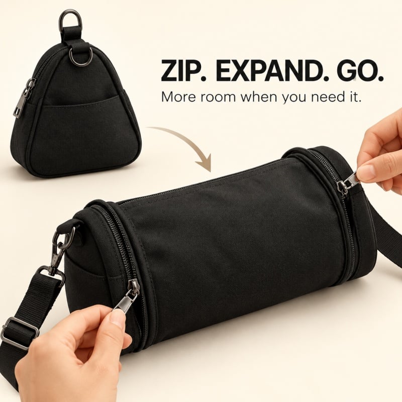 Triangular expansion bag telescopic bag
