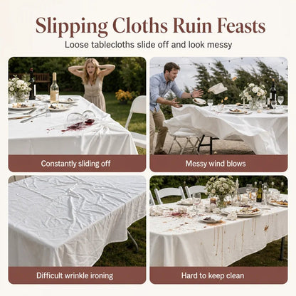 🔥HOT SALE🔥Christmas Stretch Fitted Table Cover for Rectangular Tables