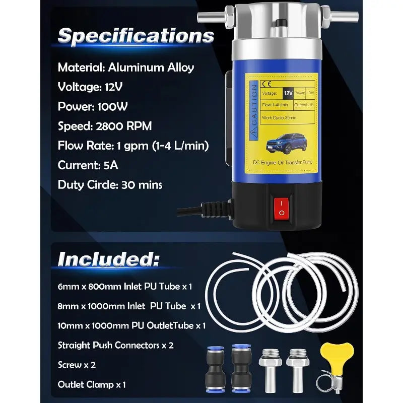 12V 100W Efficient Powerful Self-Priming Oil Pump