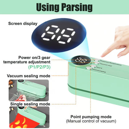 🥑✨Mini Vacuum Bag Sealer – Cordless Handheld Food Sealing Machine