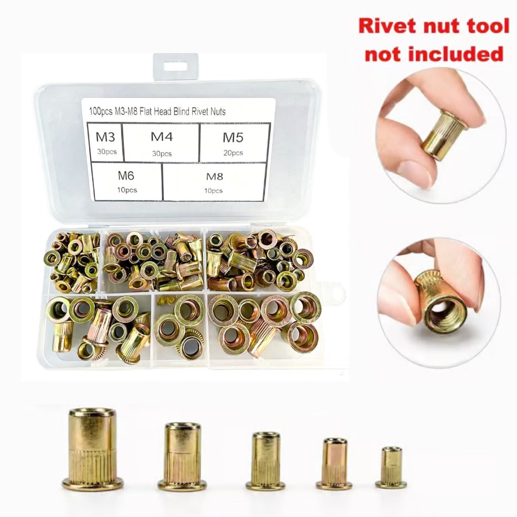 🛠️Head Rivet Nut Tool, M3 M4 M5 M6 M8 M10 Rivnut Kit