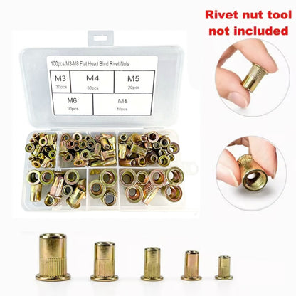 🛠️Head Rivet Nut Tool, M3 M4 M5 M6 M8 M10 Rivnut Kit