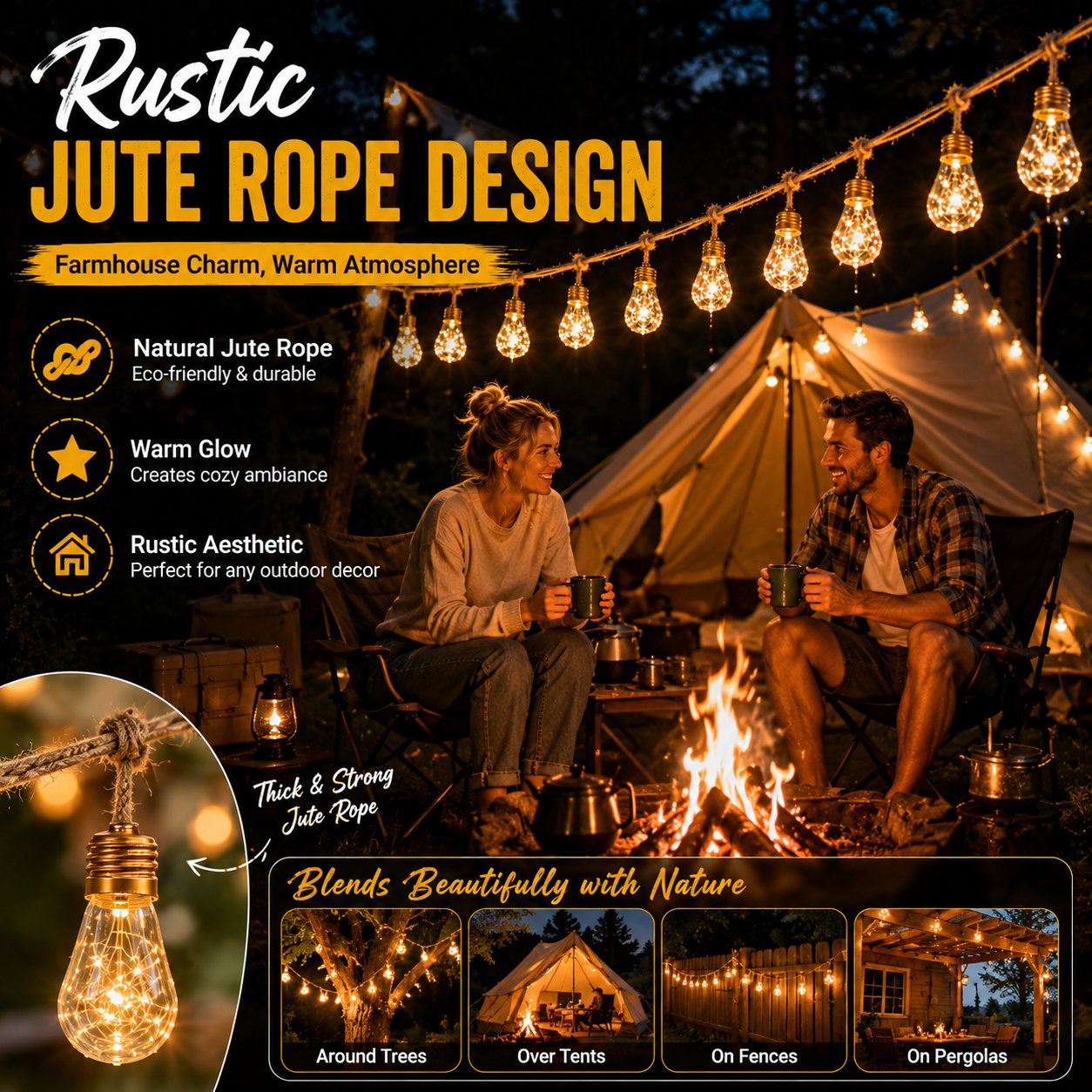 ✨ Outdoor Solar String Lights