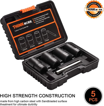 Lug Nut Remover, 5 Counts Wheel Lock Removal Kit