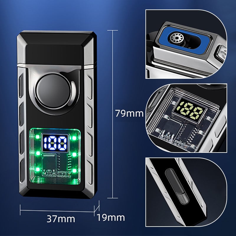 💯🔥Hot Sale🔥Multi-Functional Dual Flame Lighter with Colored Lights