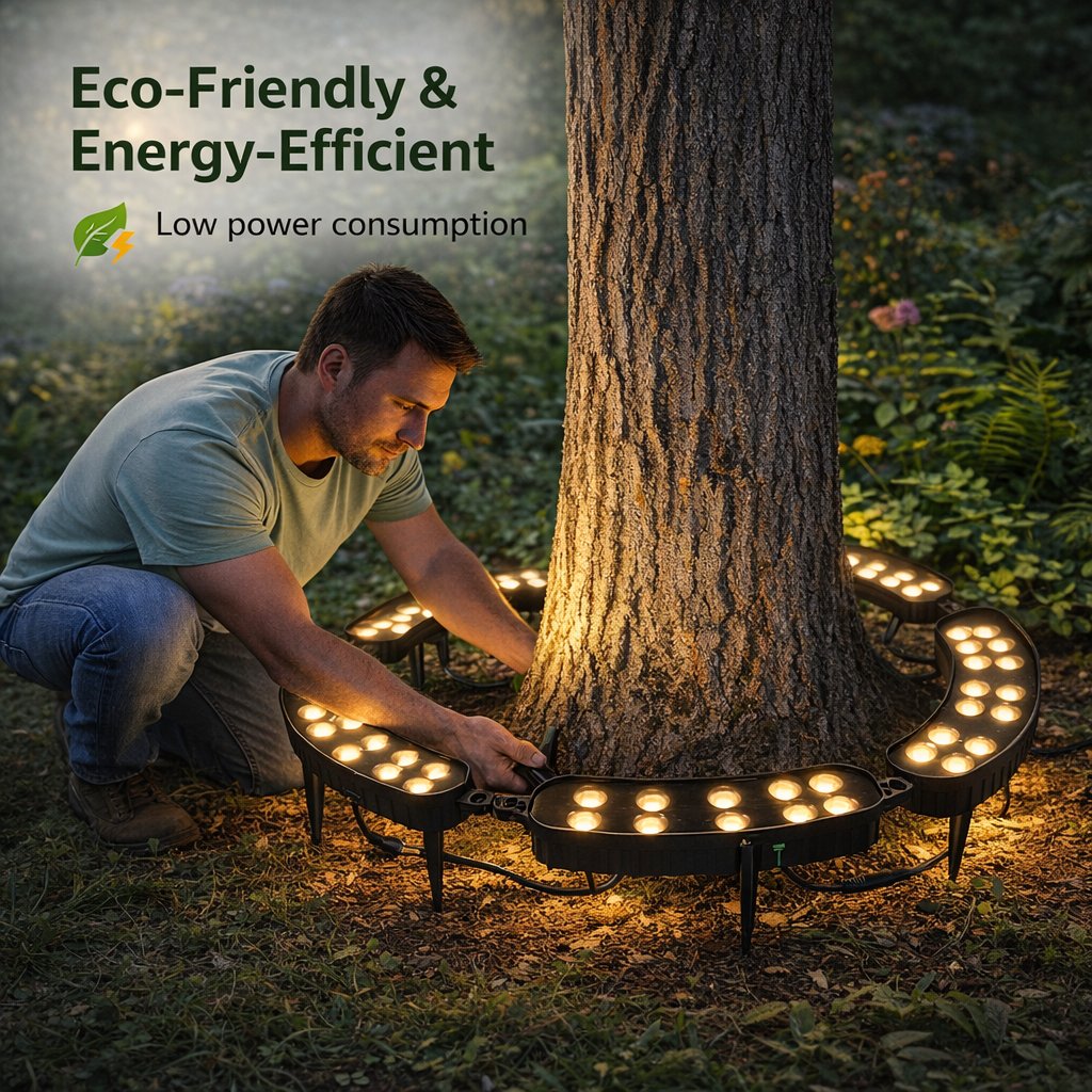🌳 LED Ring Tree Light | Outdoor Waterproof Landscape Spotlight 🌟