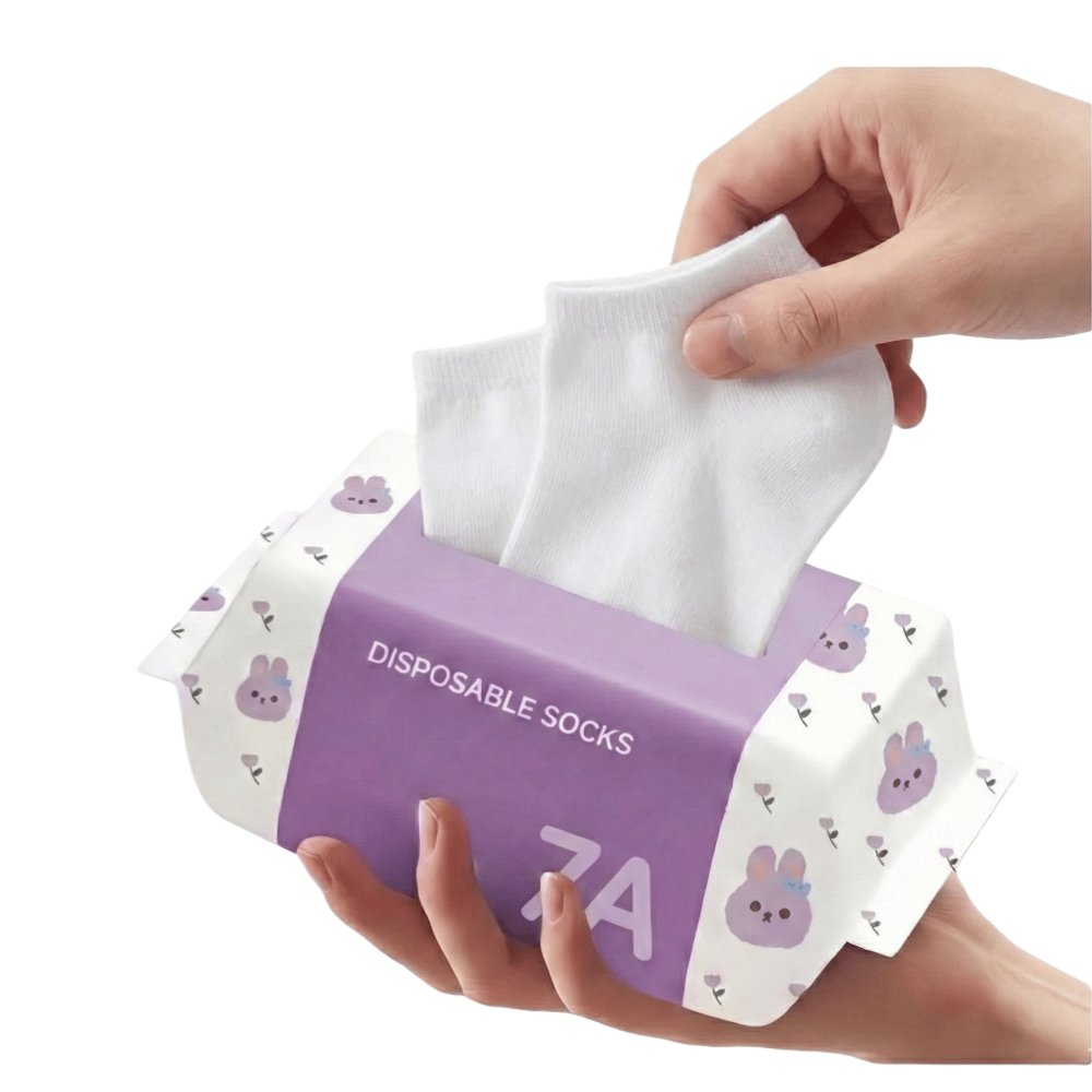 🎉Hot Sale- 50% OFF🔥Unisex Disposable Travel Socks – 5 Pairs Pack