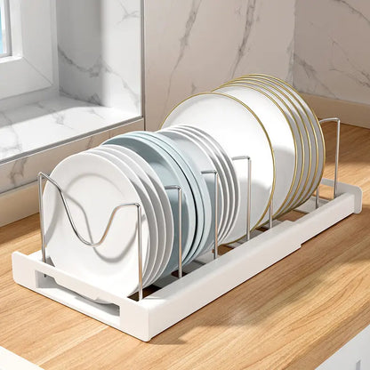Pot Lid Organizer Rack - 7 Compartment Kitchen Utensils Holder
