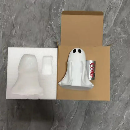 Ghost Holding Drink Resin Craft Ornament
