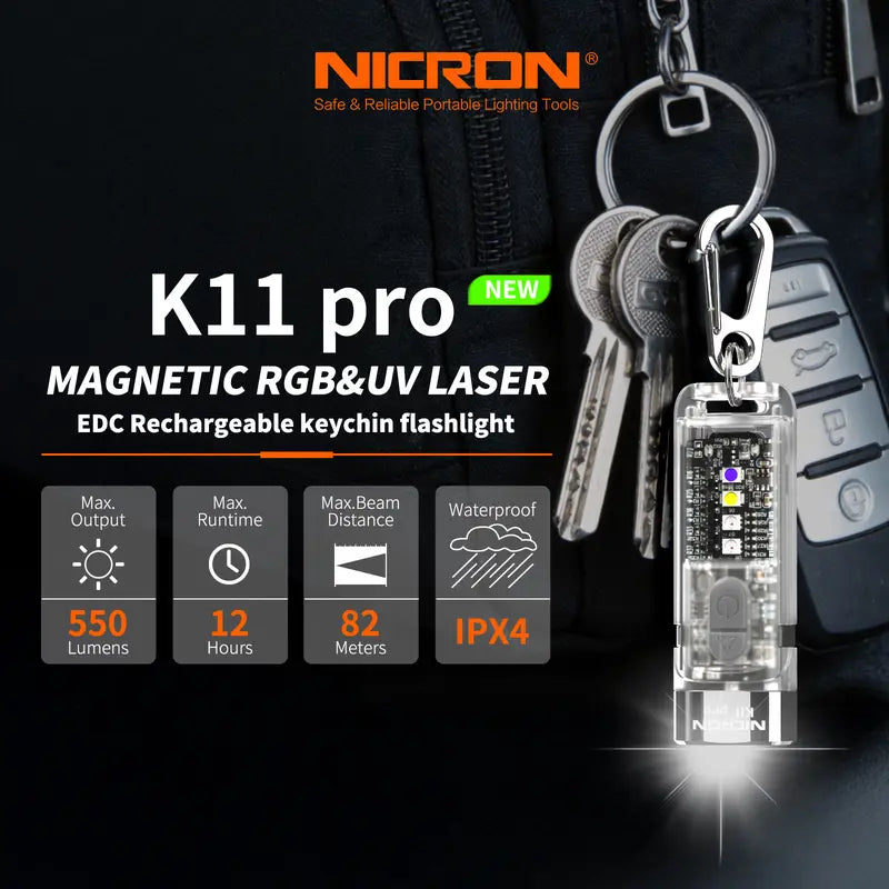 Magnetic Keychain Flashlight