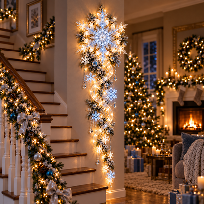 ❄️Giant Snowflake Blizzard Trail™- Let the Snowstorm Glow Indoors