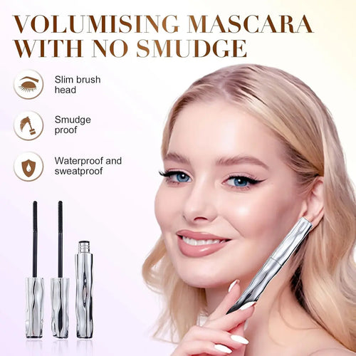 💄 Lengthening & Curling Volume Mascara, All-Day Long Lasting Waterproof Sweatproof Mascara, Smudge-Proof No Clumping Spider-Lashes Eye Makeup