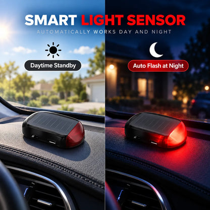 🚗 Solar Car Security Warning Light – Auto-Sensing 5-Second Flash LED with USB Backup Charging