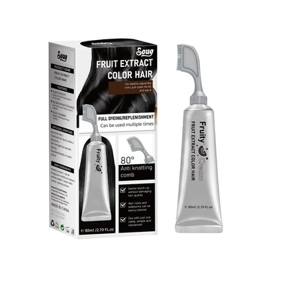 Comb‐In Hair Dye Cream for Gray Coverage – Natural Black & Dark Brown