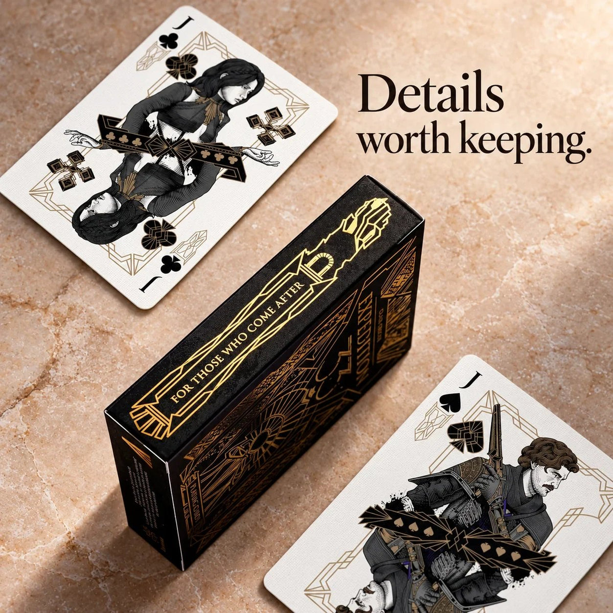 🃏✨ Gold-Foil Art Deco Playing Cards | Black & Ivory Editions(📦Buy 2 Free Shipping)