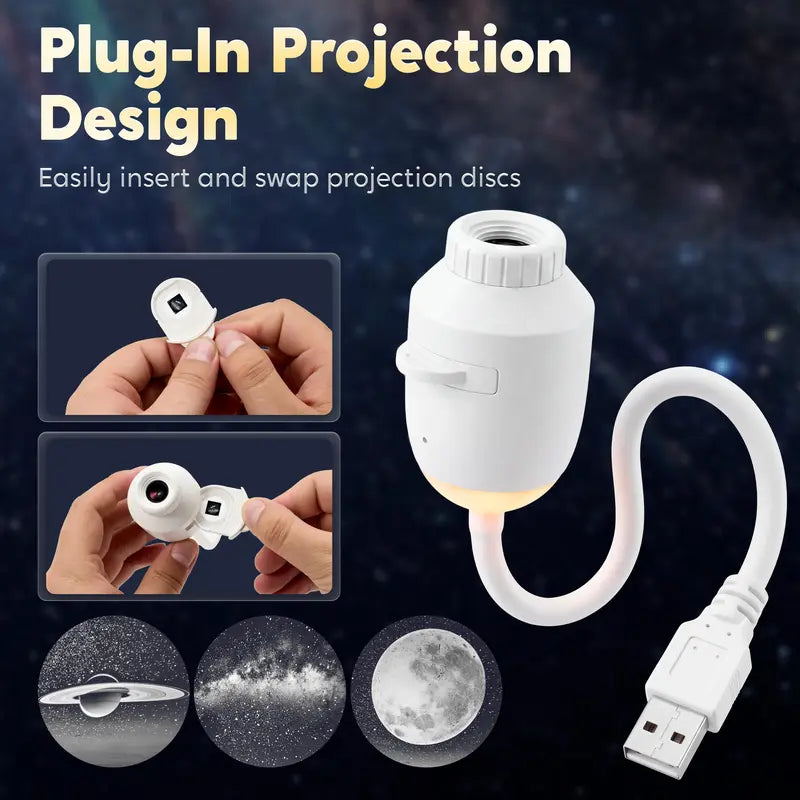 2-in-1 Starry Sky Projector Night Light