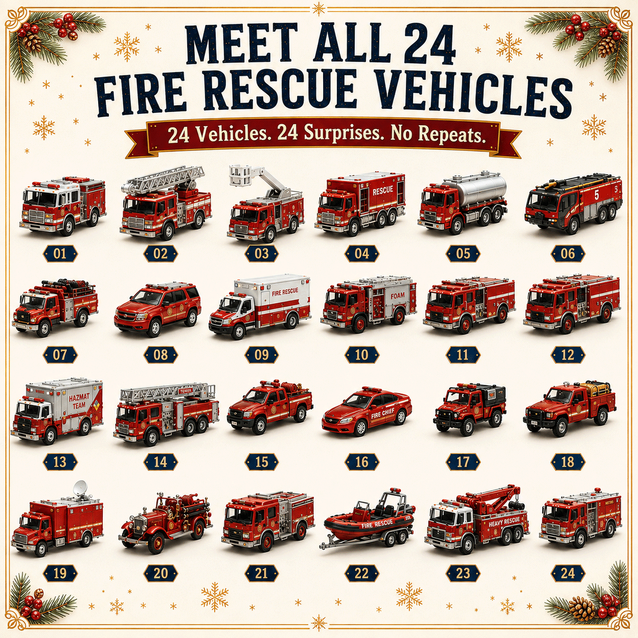 🎅Christmas Early Bird Sale🚒Fire Rescue 24-Day Advent Calendar