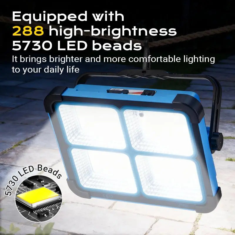 Solar Rechargeable 6000mA LED Work Light