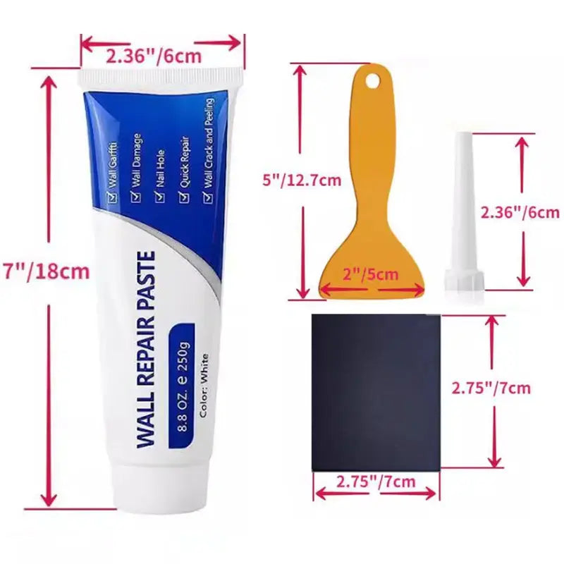 🔥THE ULTIMATE White Drywall Repair Paint Kit – No Sanding, No Primer, No Mess. Fix Nail Holes, Cracks & Dents in Minutes