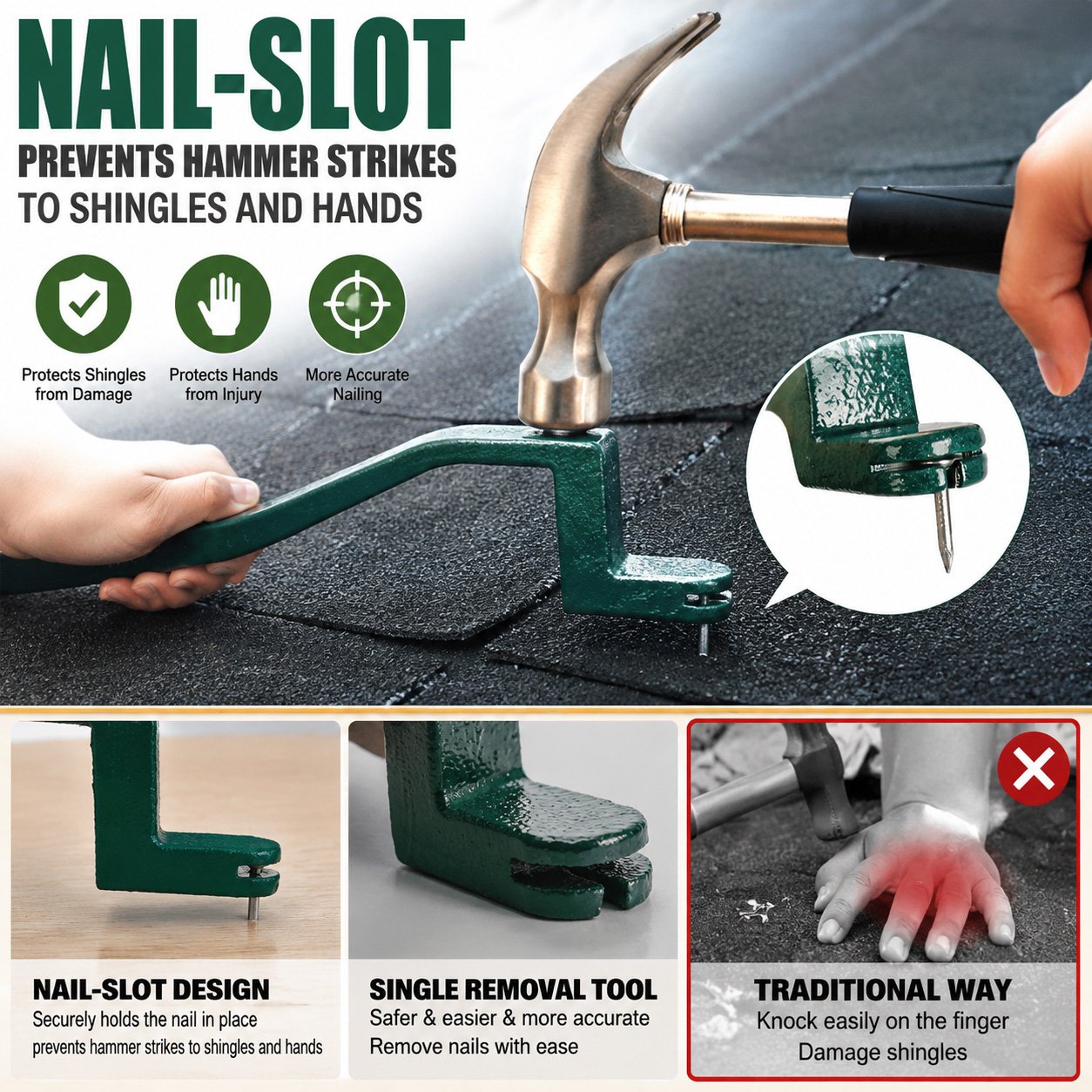 🏠🔨 2-in-1 Roofing Repair Tool – 🛠️Roofing Snake Shingle Remover Tool 💪✨