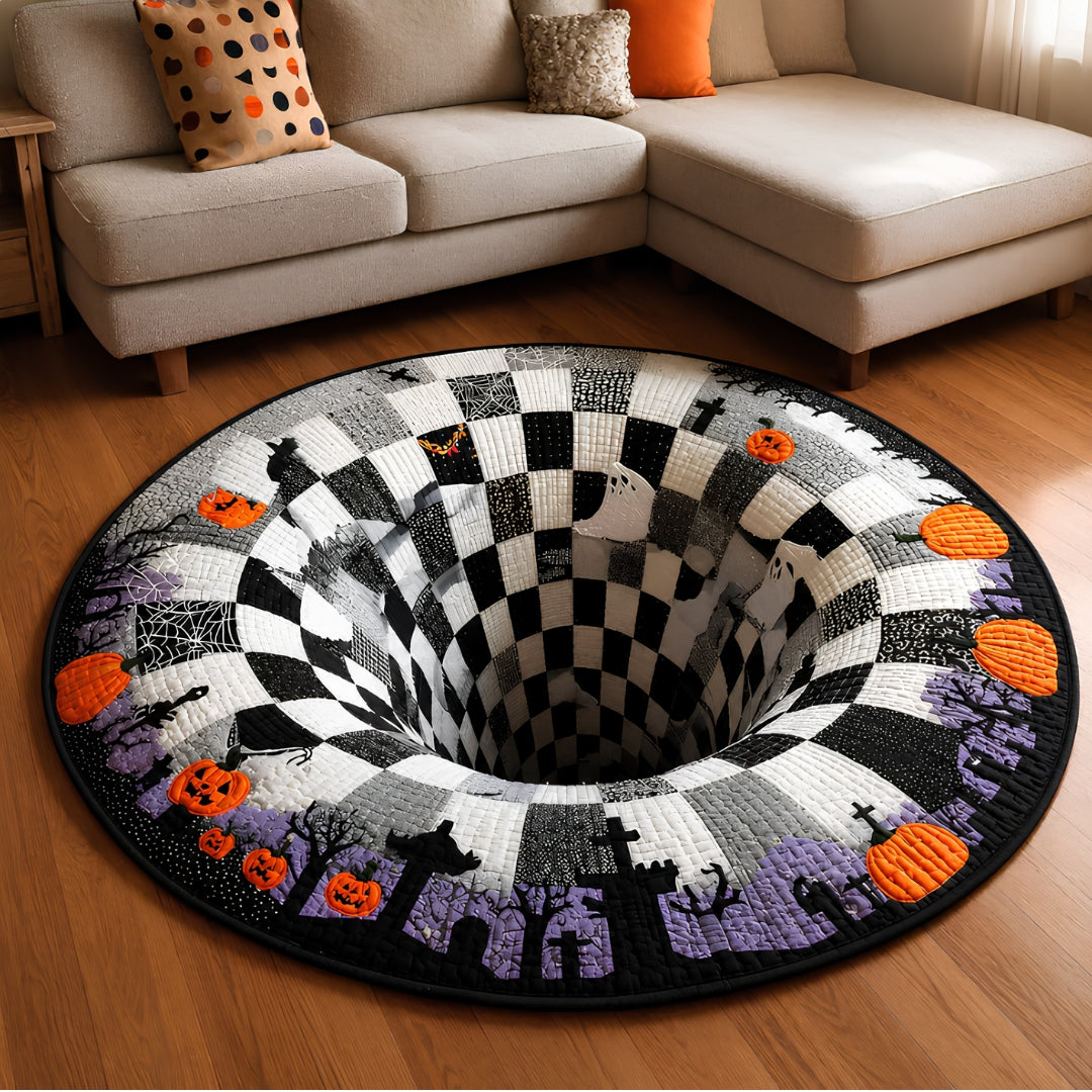👻 3D Vortex Round Rug- Halloween Room Decor