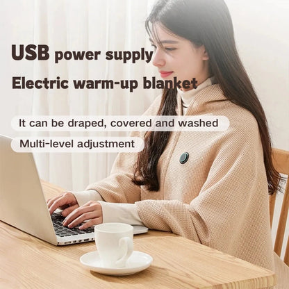 Portable Heated Shawl – Wearable Electric Heating Wrap