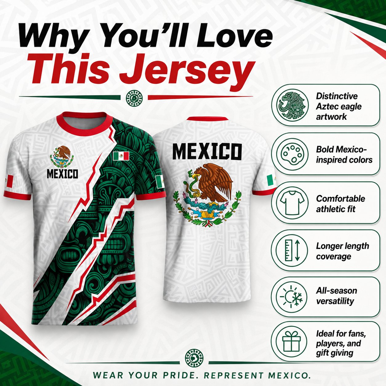 🇲🇽⚽Mexico 2026 Soccer Jersey: Unleash Your Aztec Spirit! 🇲🇽 Unique Heritage Eagle Design – The Ultimate Pride for Every Mexican Fan
