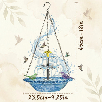 🔥🔥New Year 49% Off--Solar Cascade Hanging Bird Bath Fountain