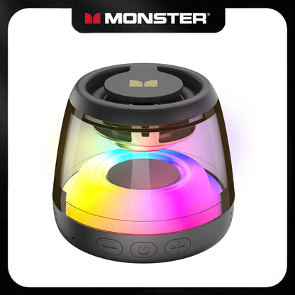 🔊 Monster Mini Bluetooth Speaker – RGB Lights, TWS Stereo & Magnetic Design
