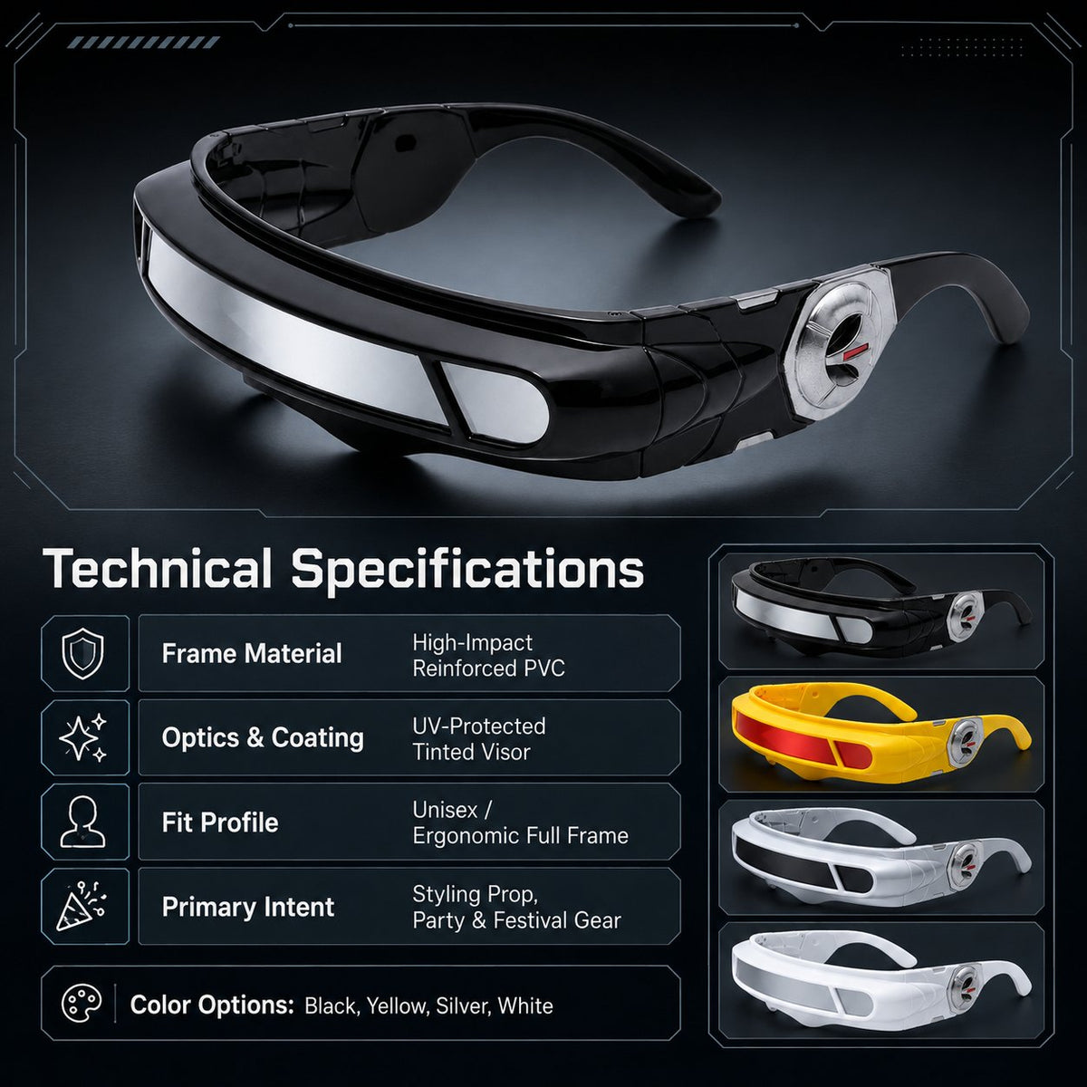 🕶️Cyberpunk Visor Collection | Future Hero Futuristic Eyewear