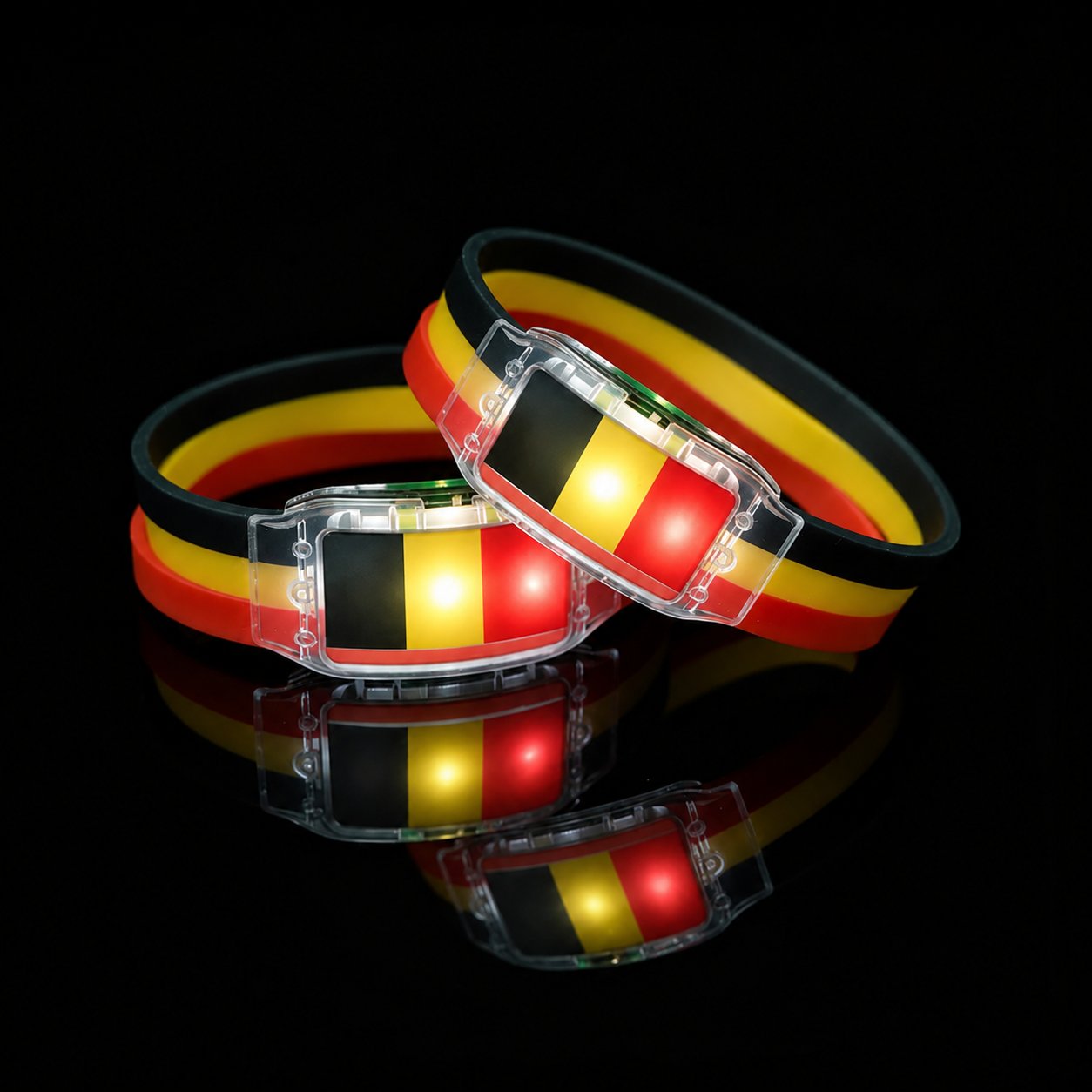 2PCS LED Light Up National Flag Wristbands