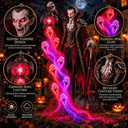 🎁 Today Only: 50% OFF 🎁🧛 Vampire Lord Crimson Soul Solar Garden Light