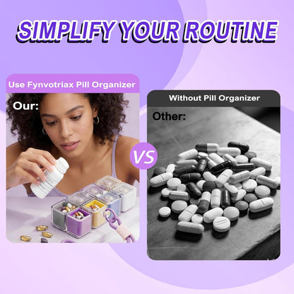 🧩💊Weekly Pill Organizer Magnetic Foldable Medicine Box