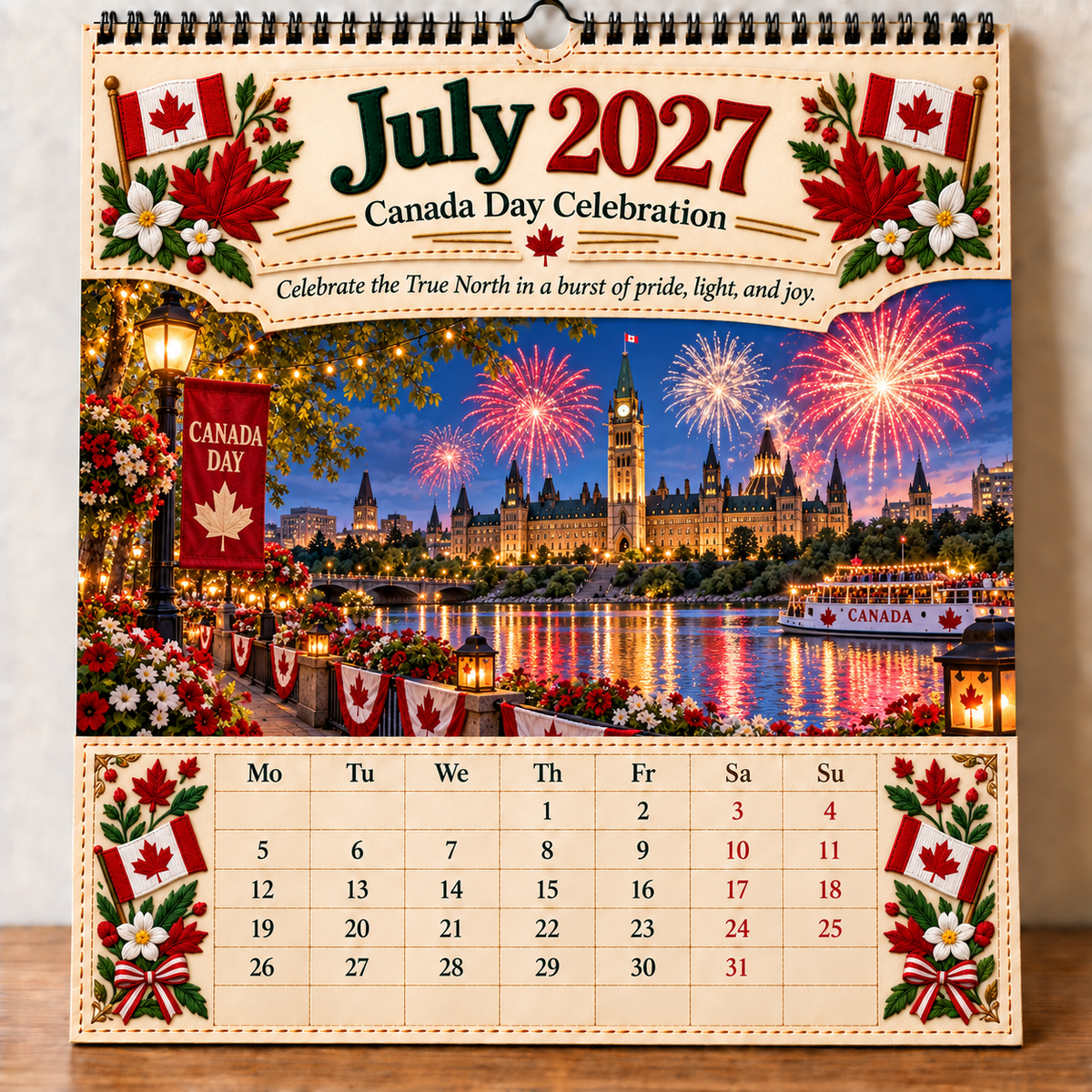 🇨🇦🍁 2027 Canada 160th Anniversary Wall Calendar 🍁🇨🇦