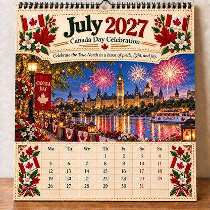 🇨🇦🍁 2027 Canada 160th Anniversary Wall Calendar 🍁🇨🇦