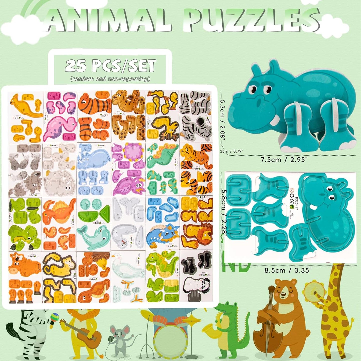 🔥Educational 3D Cartoon Puzzle