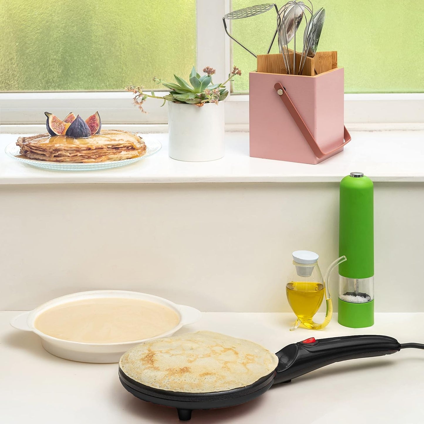 🍳8-inch Electric Crepe Maker😋-💖 Start every morning right with the perfect homemade crêpe.