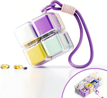 🧩💊Weekly Pill Organizer Magnetic Foldable Medicine Box