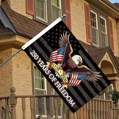 Double-sided 250th Anniversary American Flag , 1776-2026 USA 250 Years of Freedom Flag, Made from 100% Polyester with Brass Grommets Fade Resistant, Indoor Outdoor Patriotic Eagle 4th of July Decoration