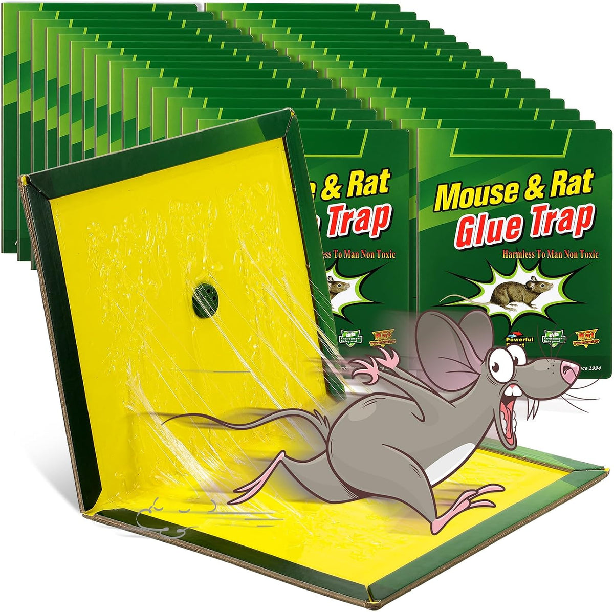 🐭2-Pack Extra-Strong Large Rat & Mouse Glue Traps